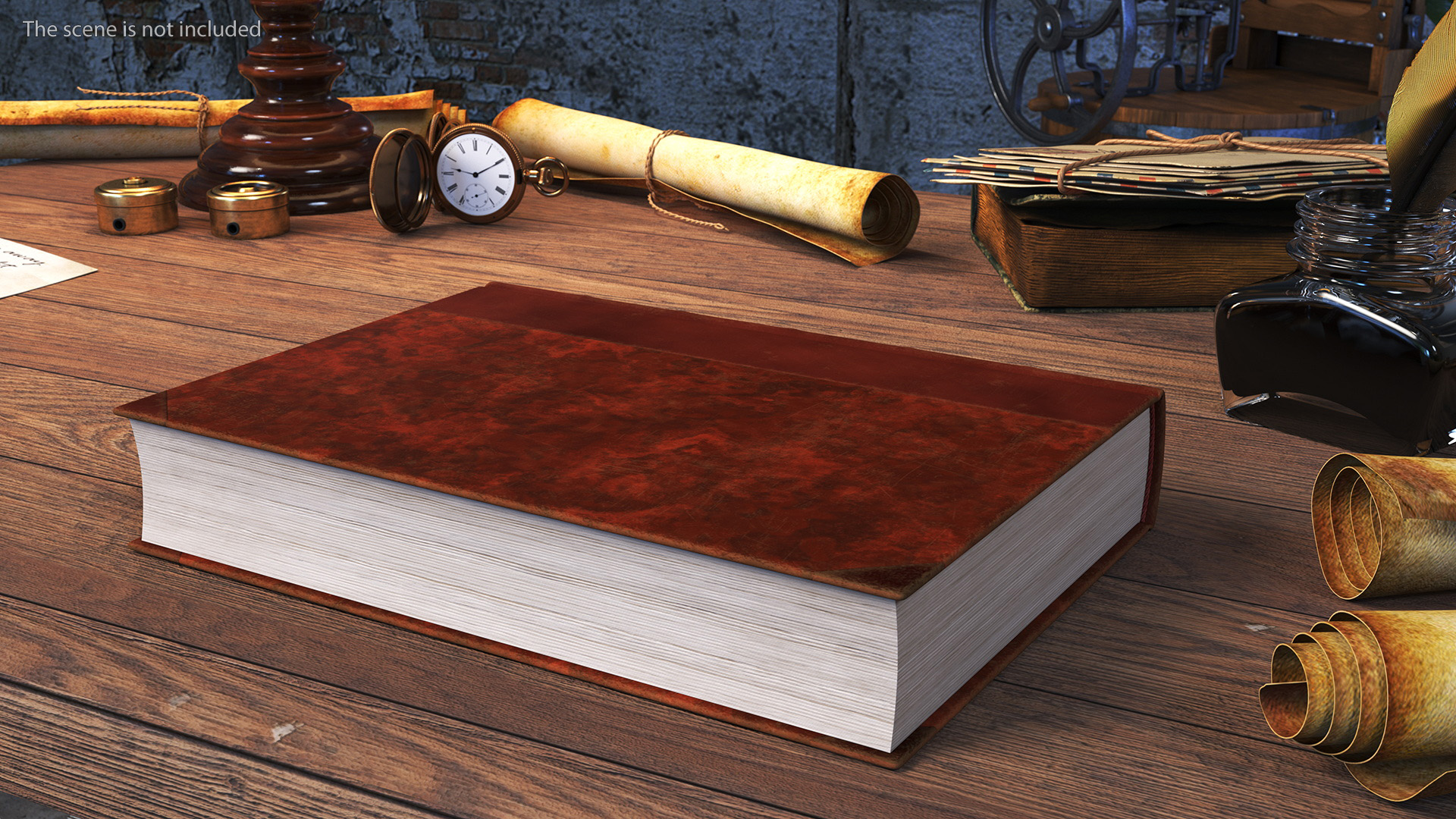 3D Classic Hardcover Book Red