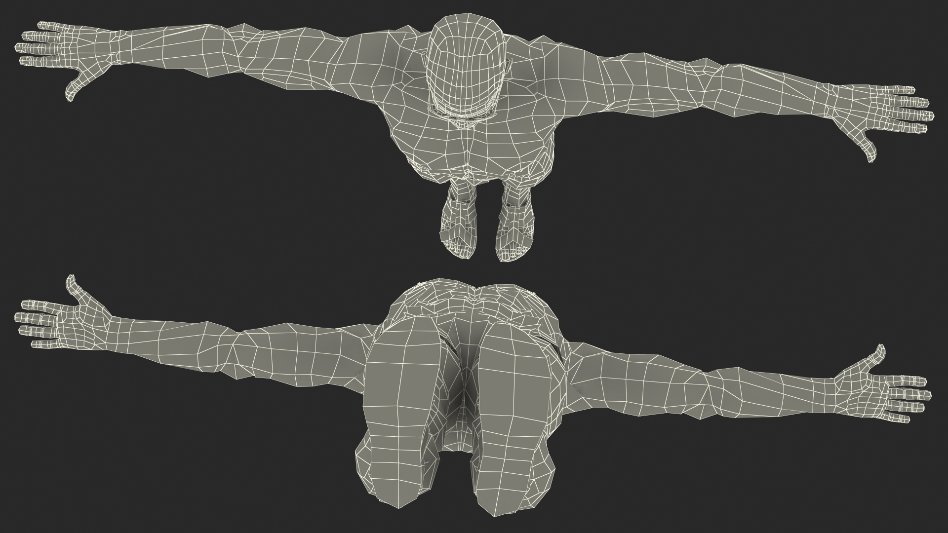 3D Afro American Man in Swimwear Rigged