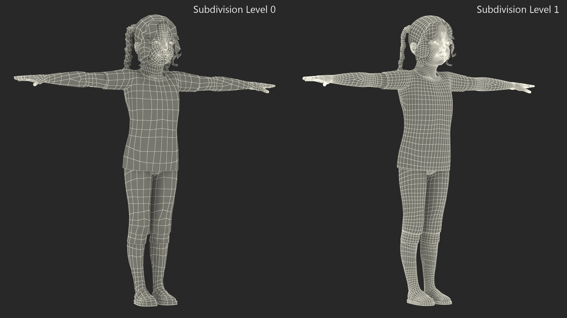 Baby Girl Pajamas T-Pose 3D model