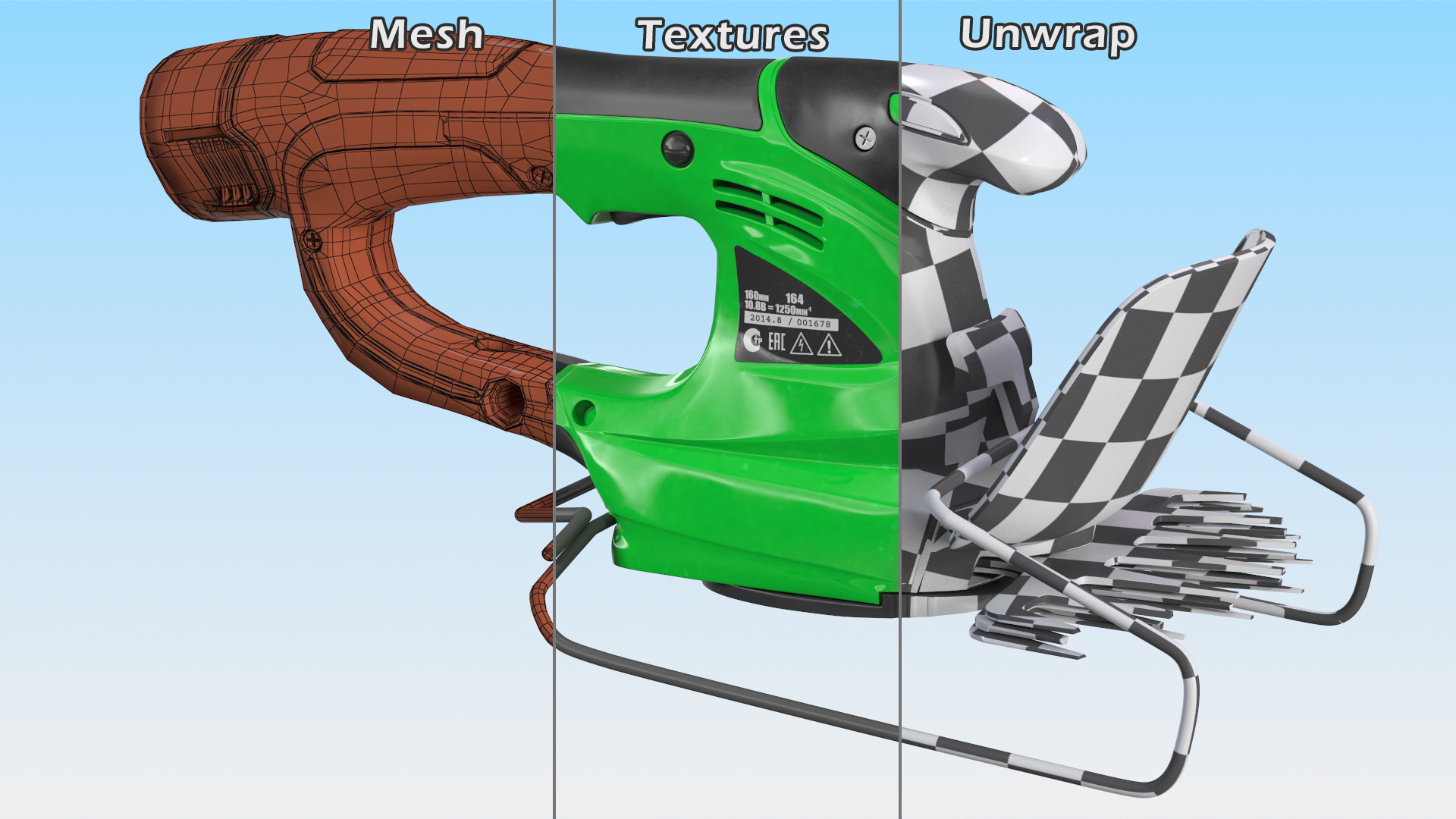 Cordless Electric Grass Shear 3D model