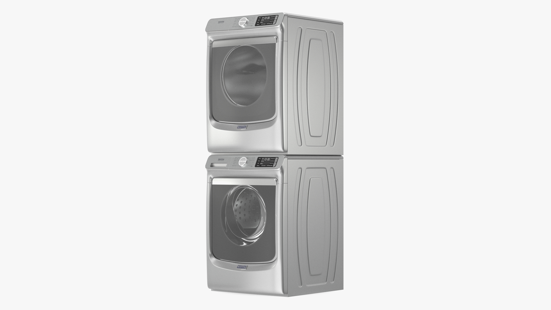 3D Maytag Washer and Dryer Set Metal model