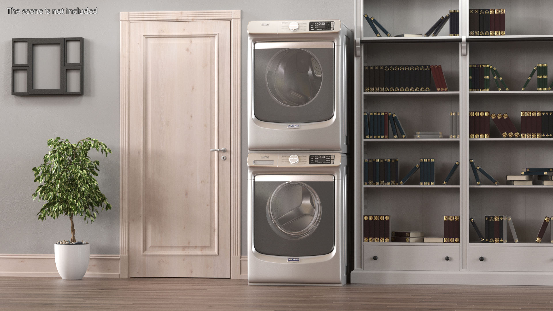 3D Maytag Washer and Dryer Set Metal model