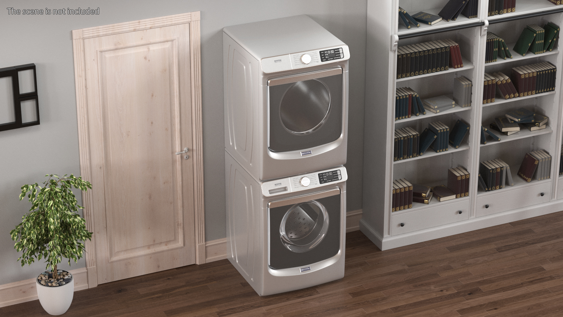 3D Maytag Washer and Dryer Set Metal model