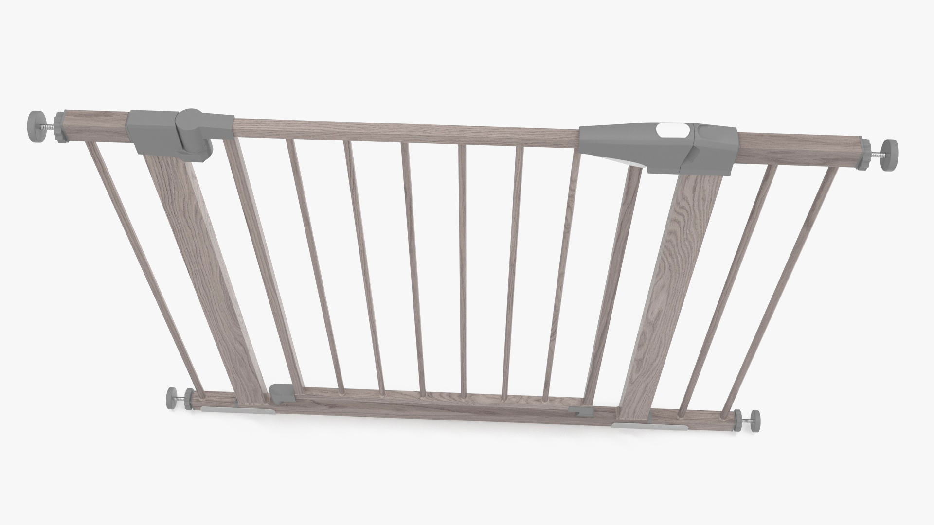 Metal Baby and Pet Gate Light Wood Pattern 3D