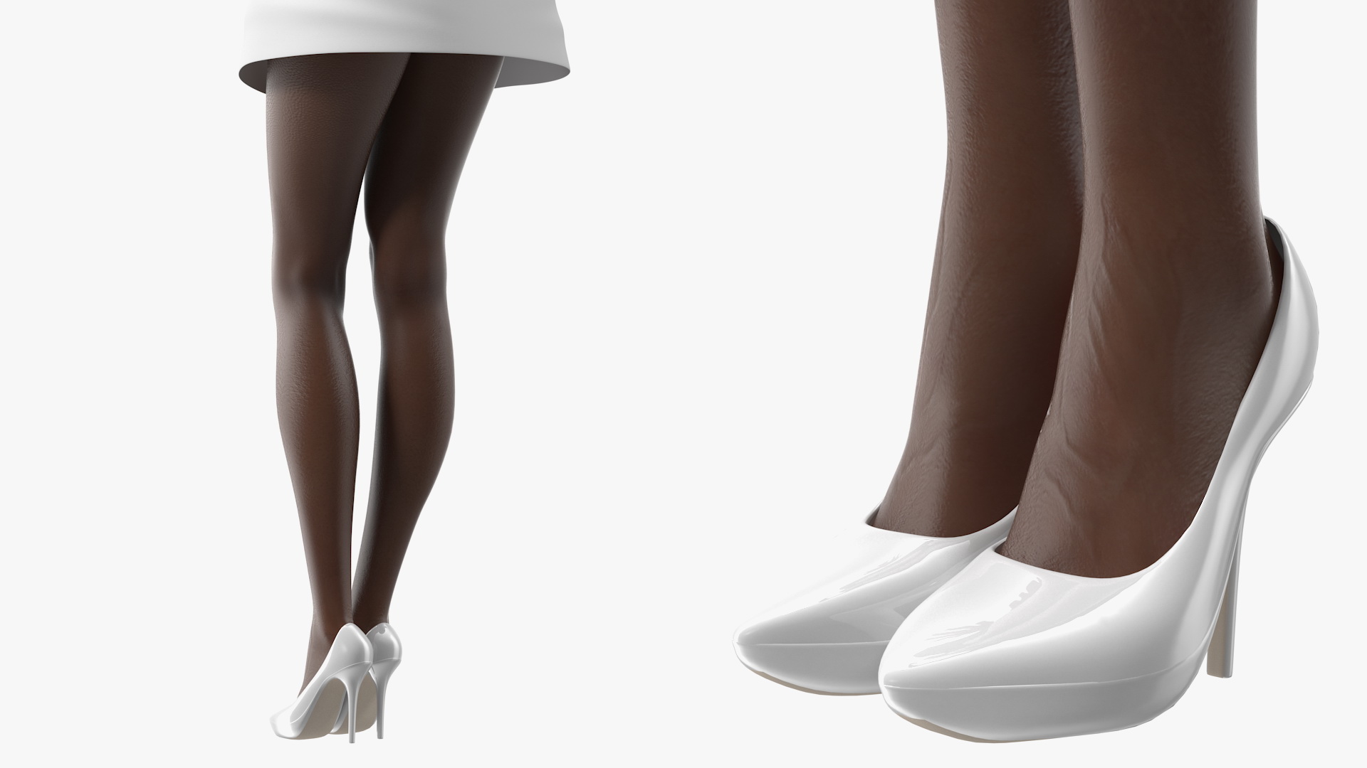 Dark Skinned Black Nurse 3D model