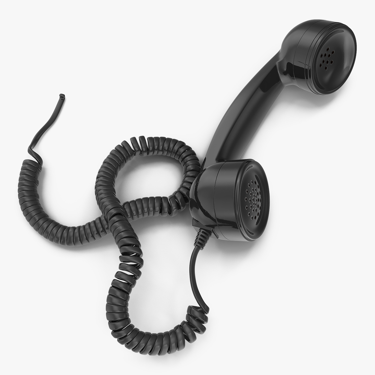 Retro Telephone Receiver 2 with Cord, view 3
