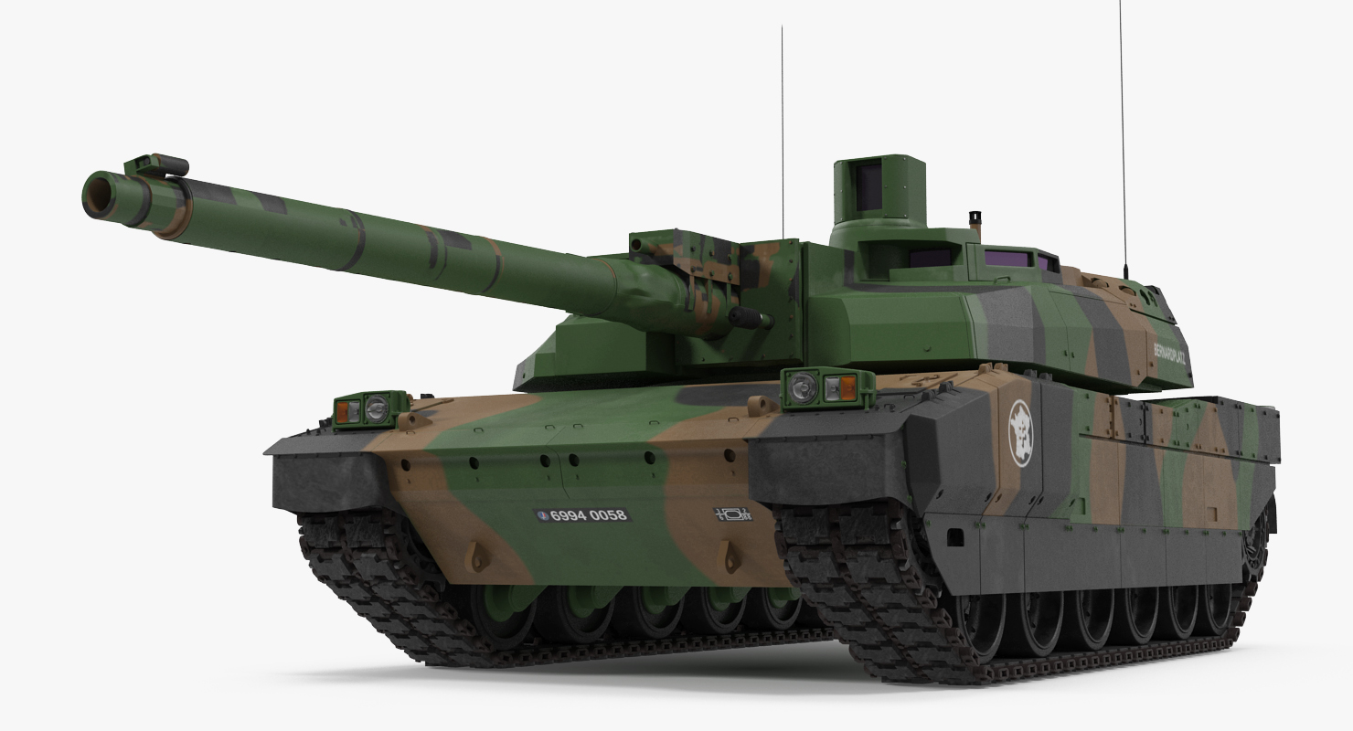 3D AMX 56 Leclerc French Main Battle Tank model