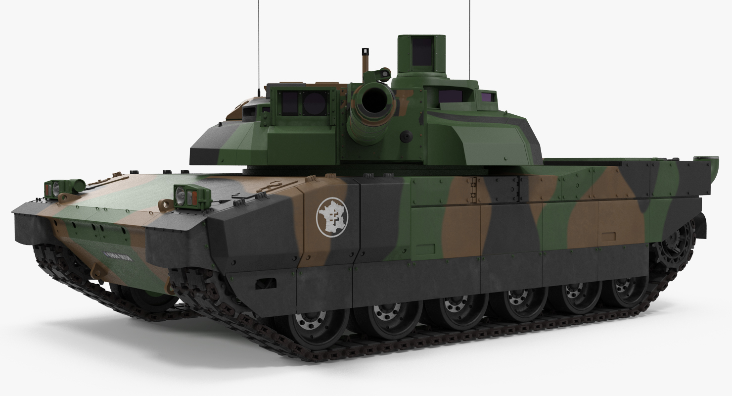 3D AMX 56 Leclerc French Main Battle Tank model