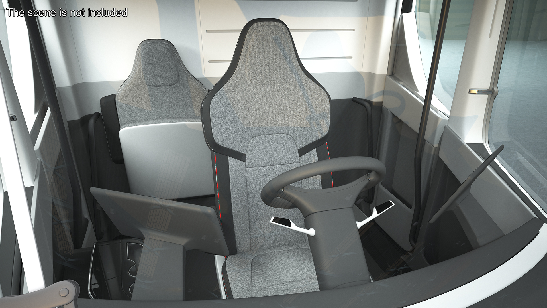 3D Tesla Semi Truck Painted Mockup