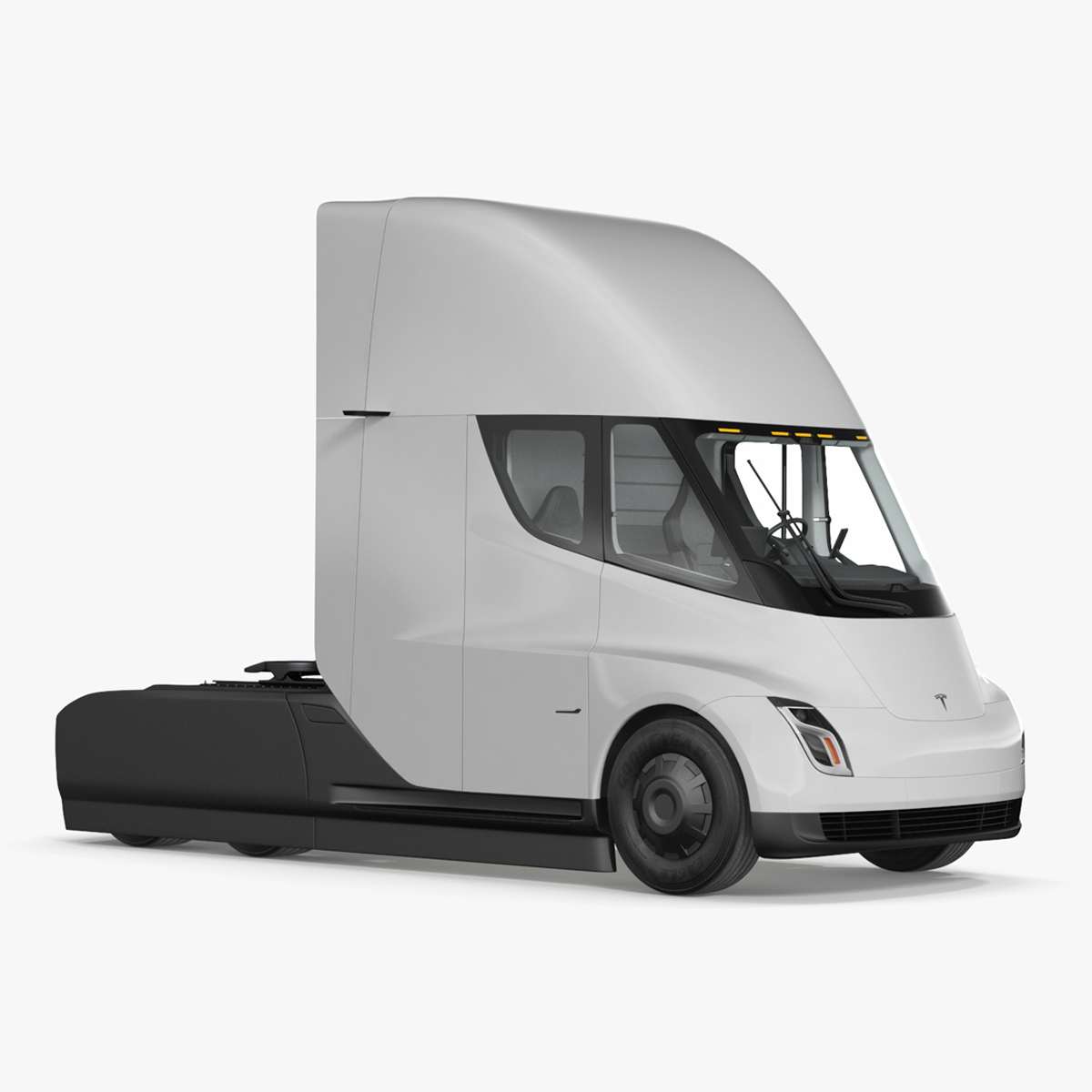 Tesla Semi Truck Painted Mockup, view 10