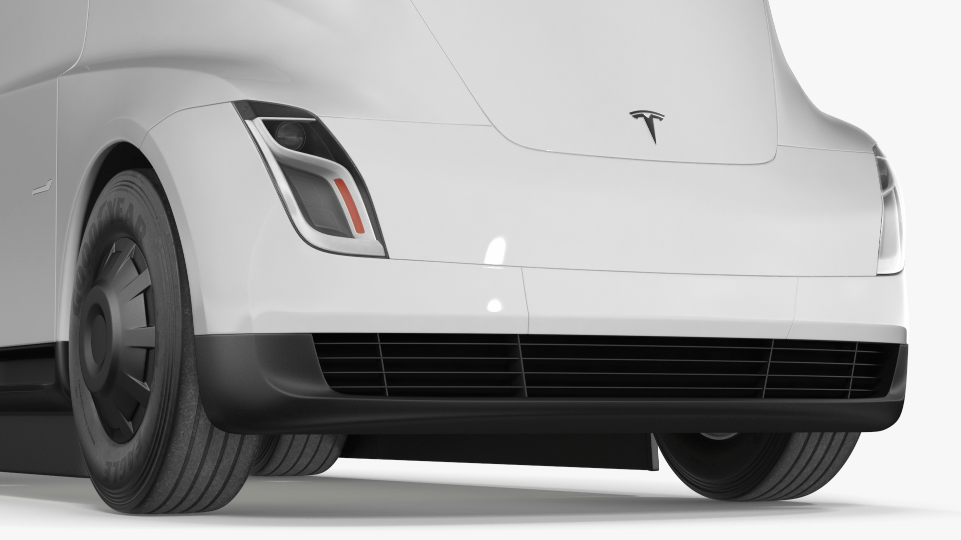 3D Tesla Semi Truck Painted Mockup