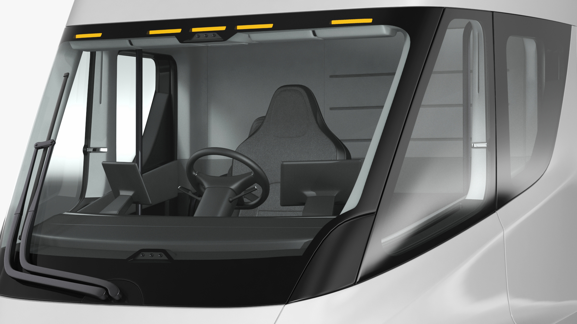 3D Tesla Semi Truck Painted Mockup