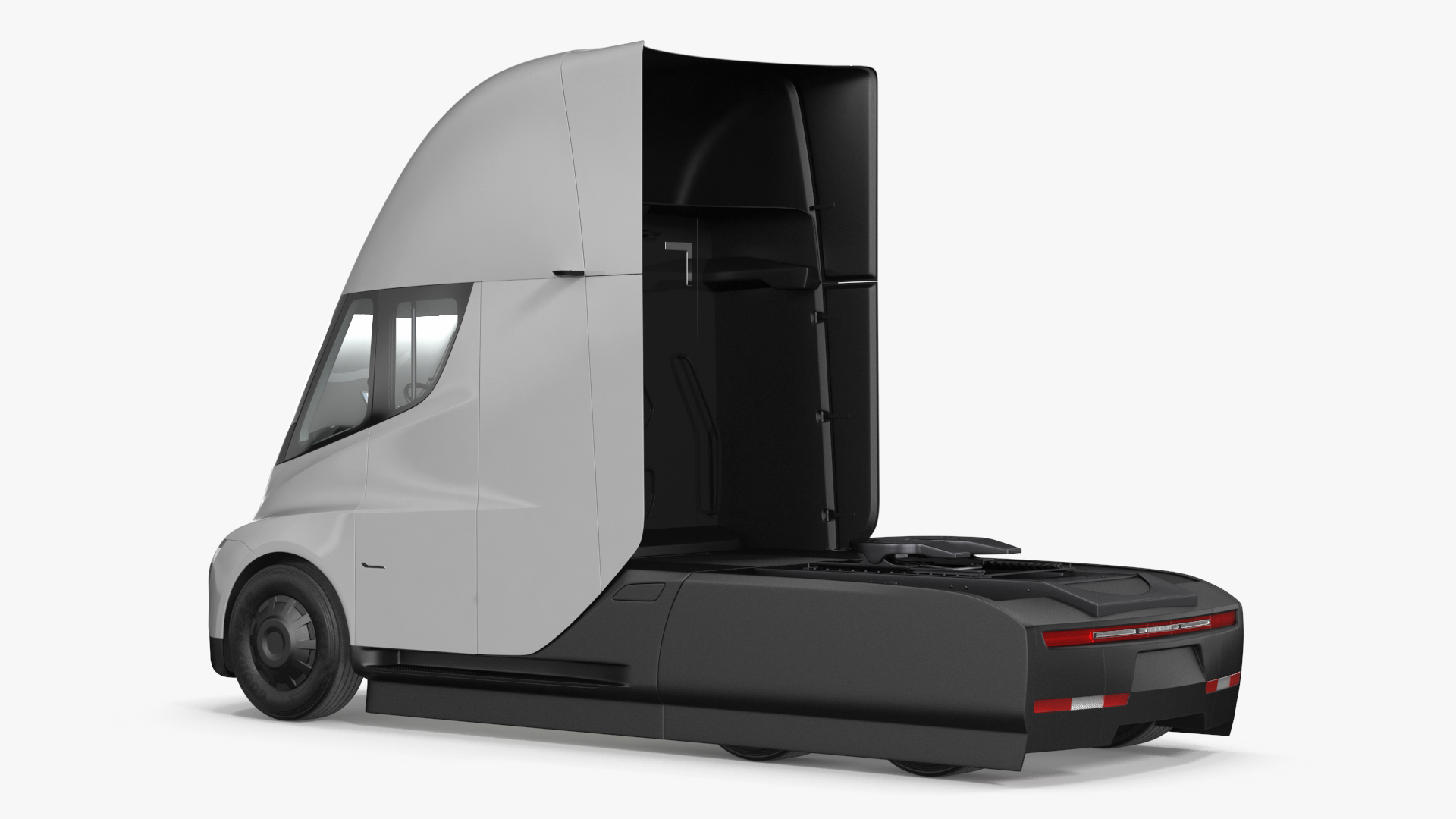 3D Tesla Semi Truck Painted Mockup