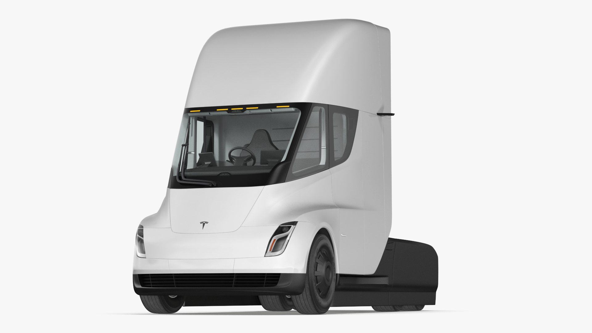 3D Tesla Semi Truck Painted Mockup