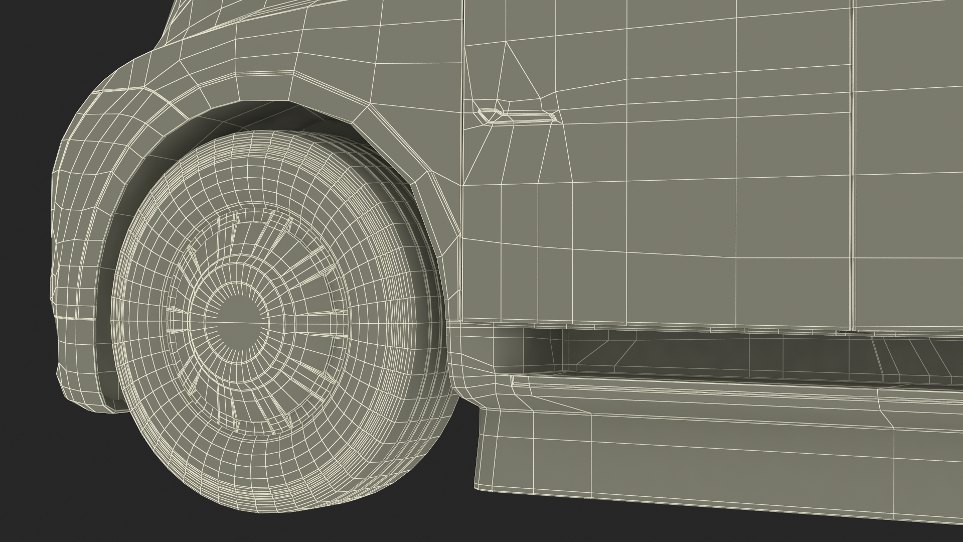 3D Tesla Semi Truck Painted Mockup
