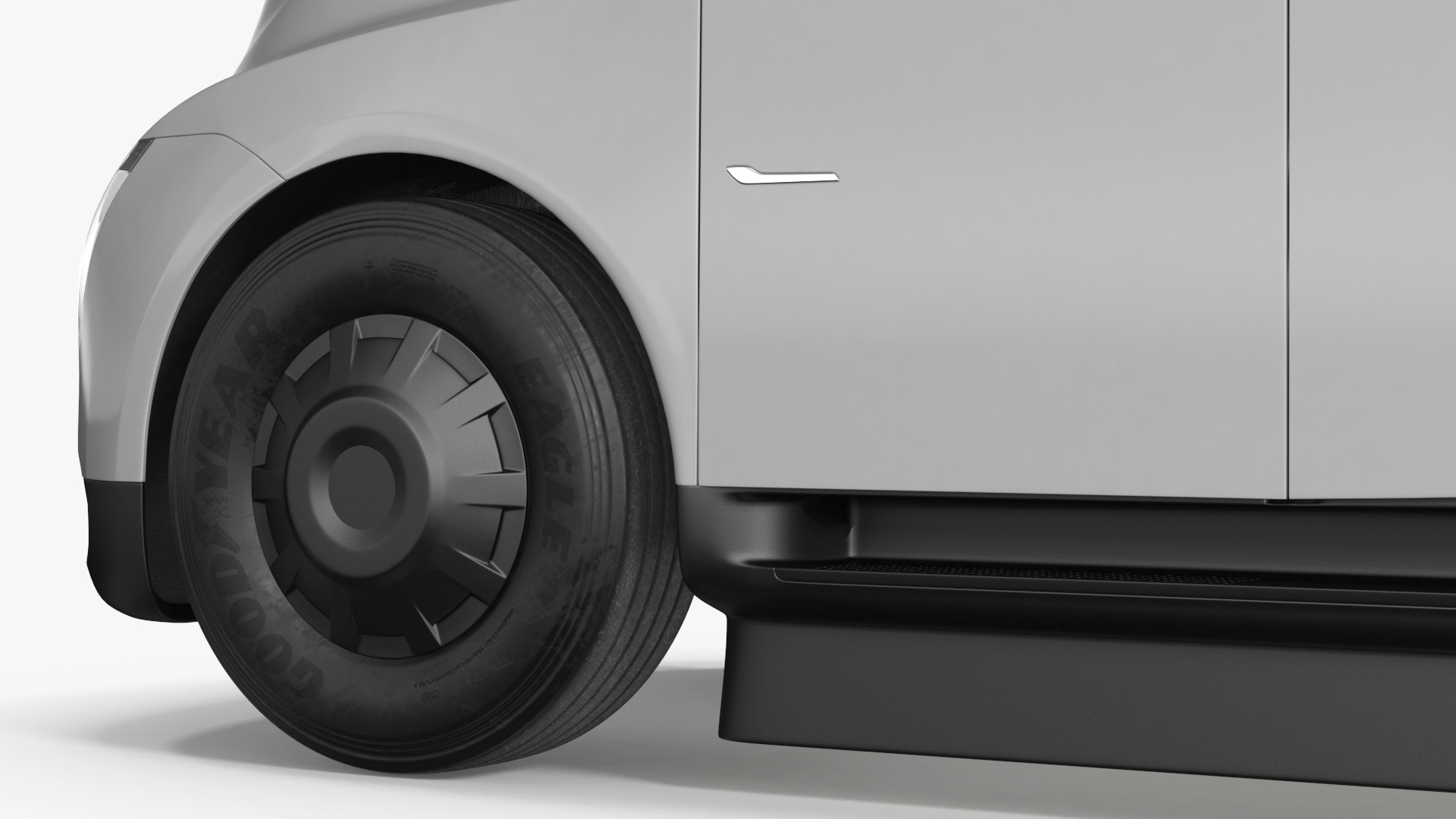 3D Tesla Semi Truck Painted Mockup
