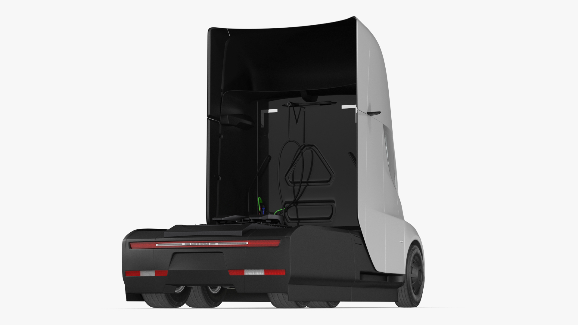 3D Tesla Semi Truck Painted Mockup