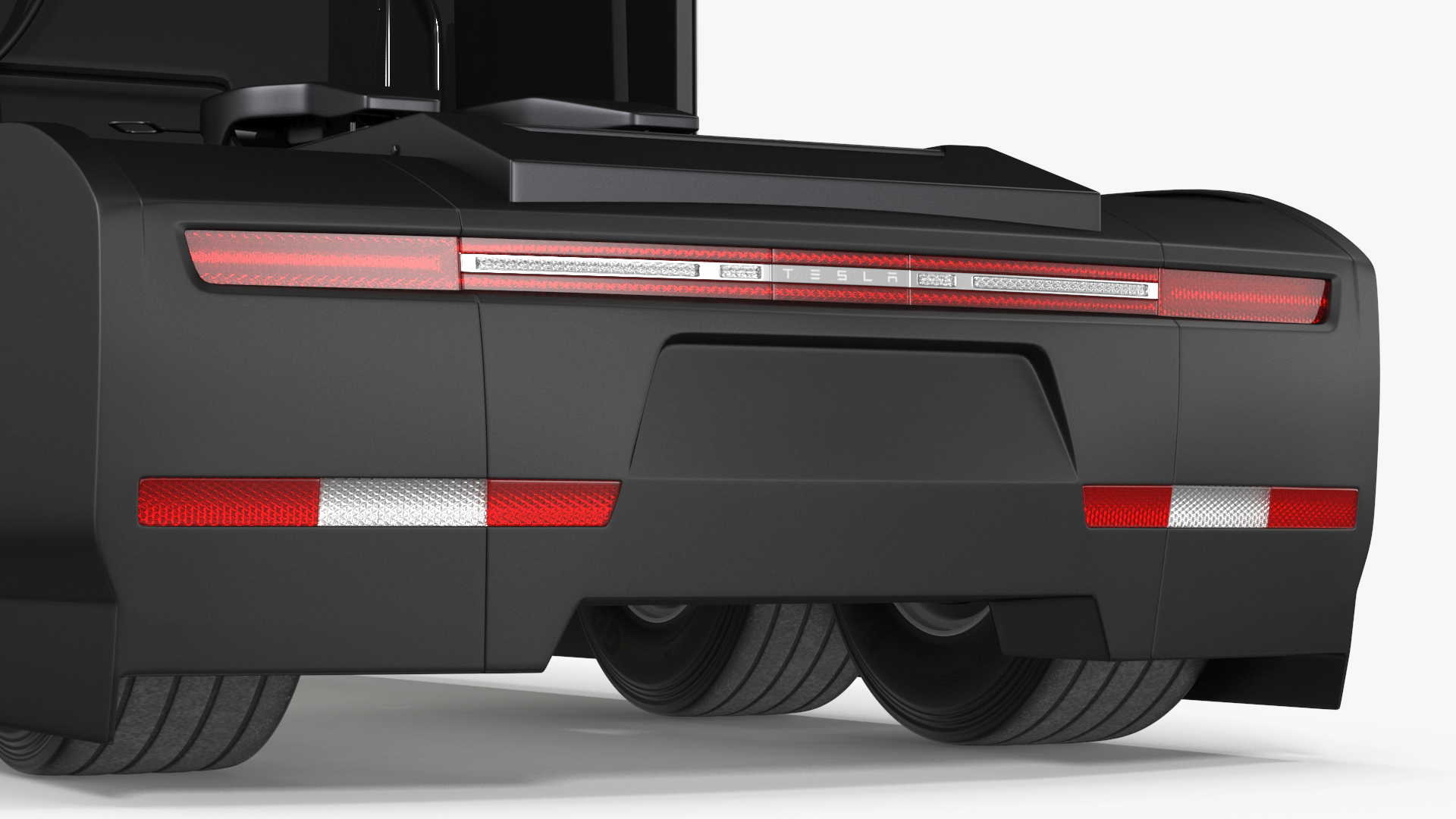 3D Tesla Semi Truck Painted Mockup