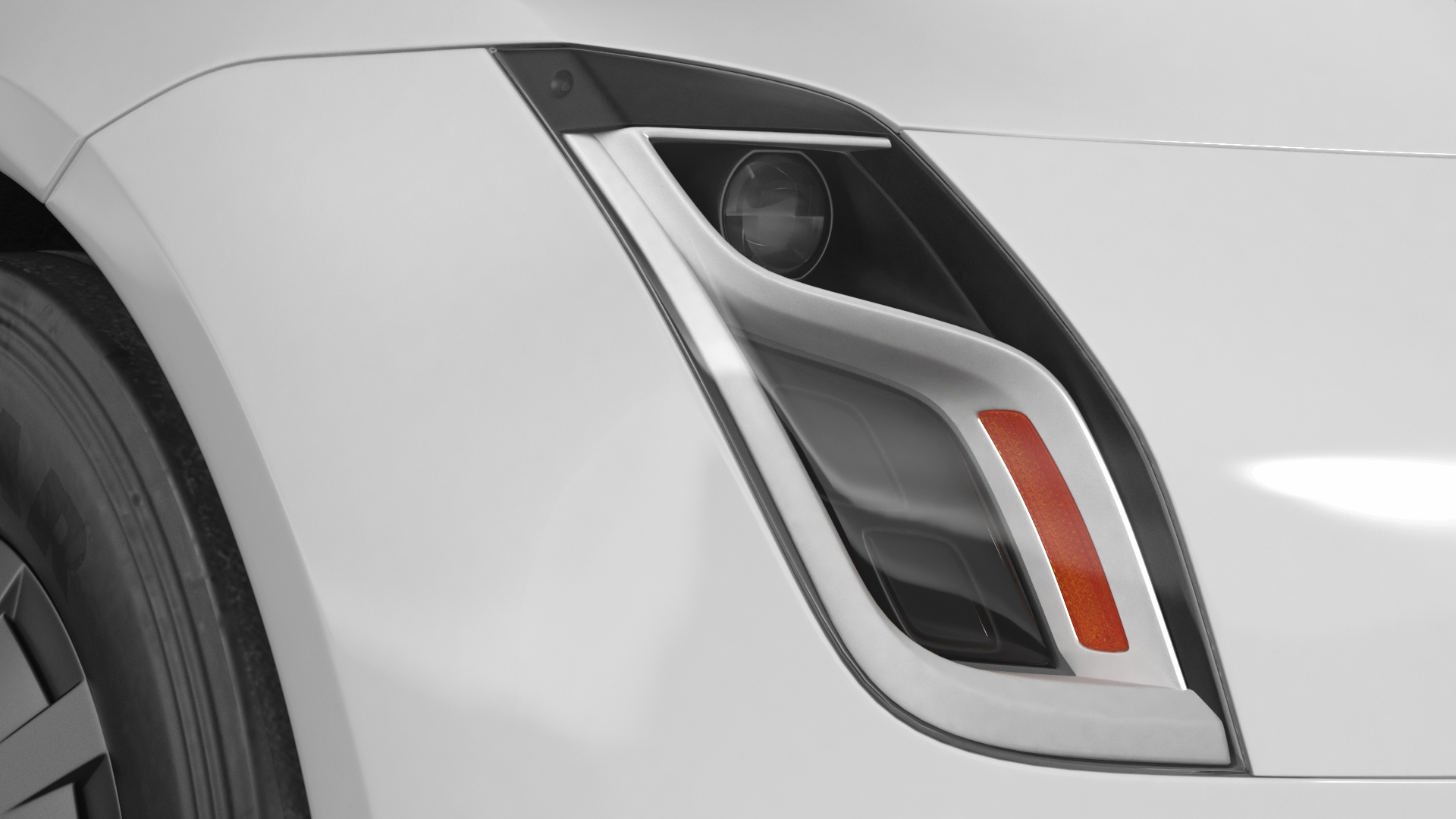 3D Tesla Semi Truck Painted Mockup