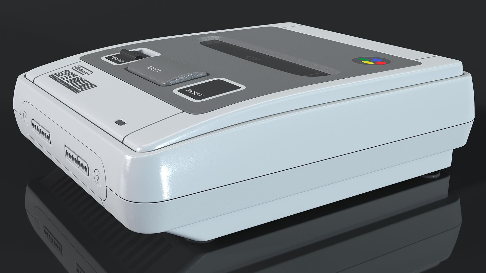 SNES 16bit Home Video Game Console 3D model