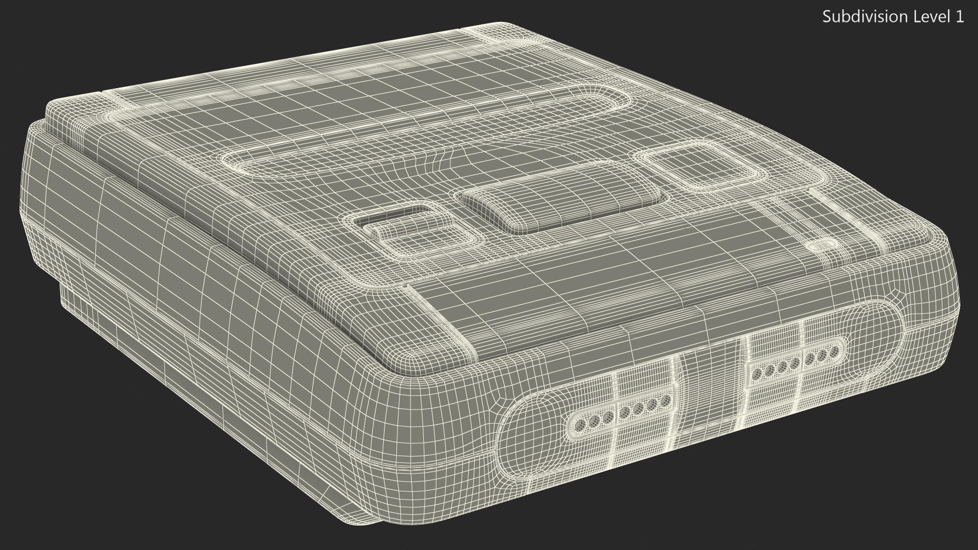 SNES 16bit Home Video Game Console 3D model