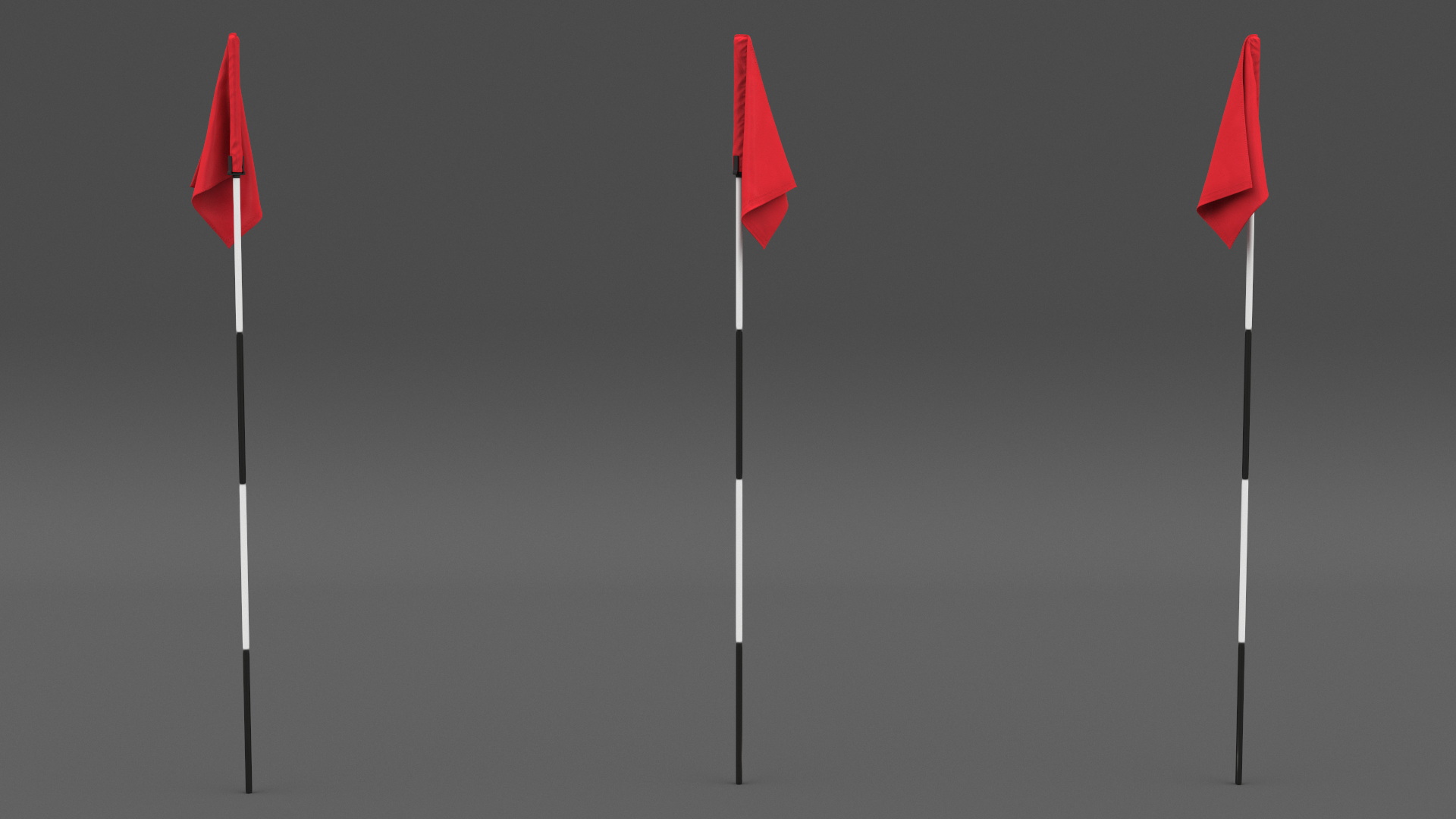 3D Golf Course Flag