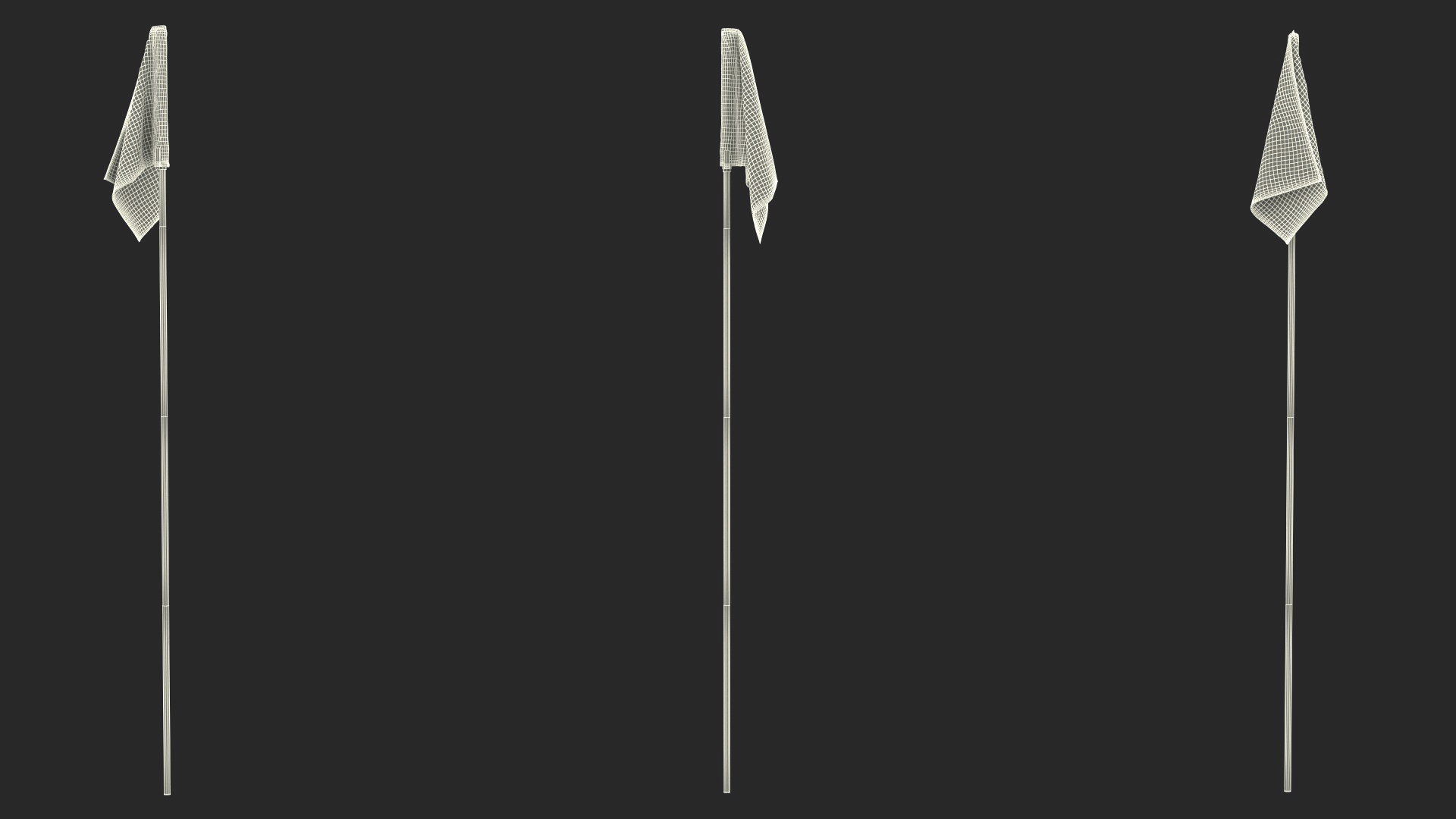 3D Golf Course Flag