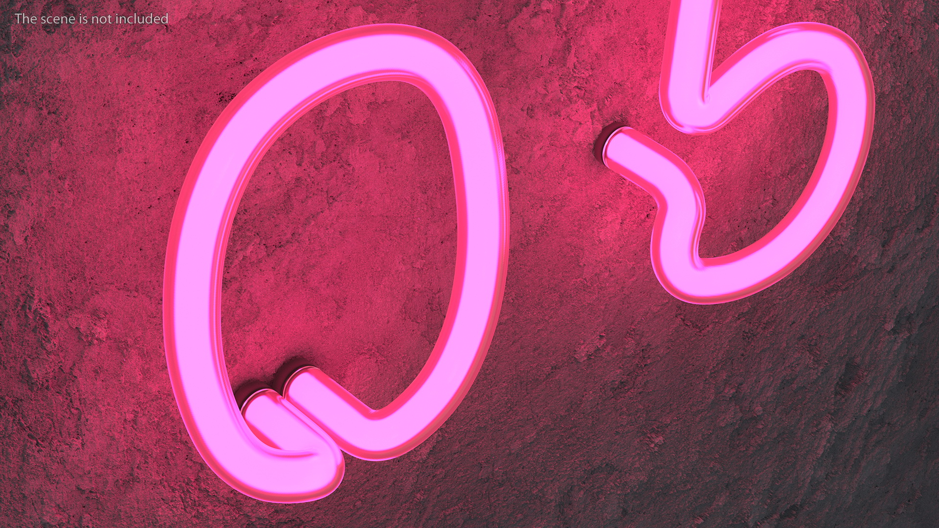 3D Glowing Neon Tube Light Digit 0