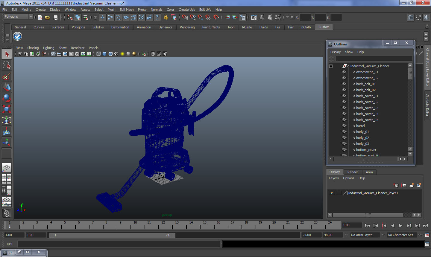 3D model Industrial Vacuum Cleaner