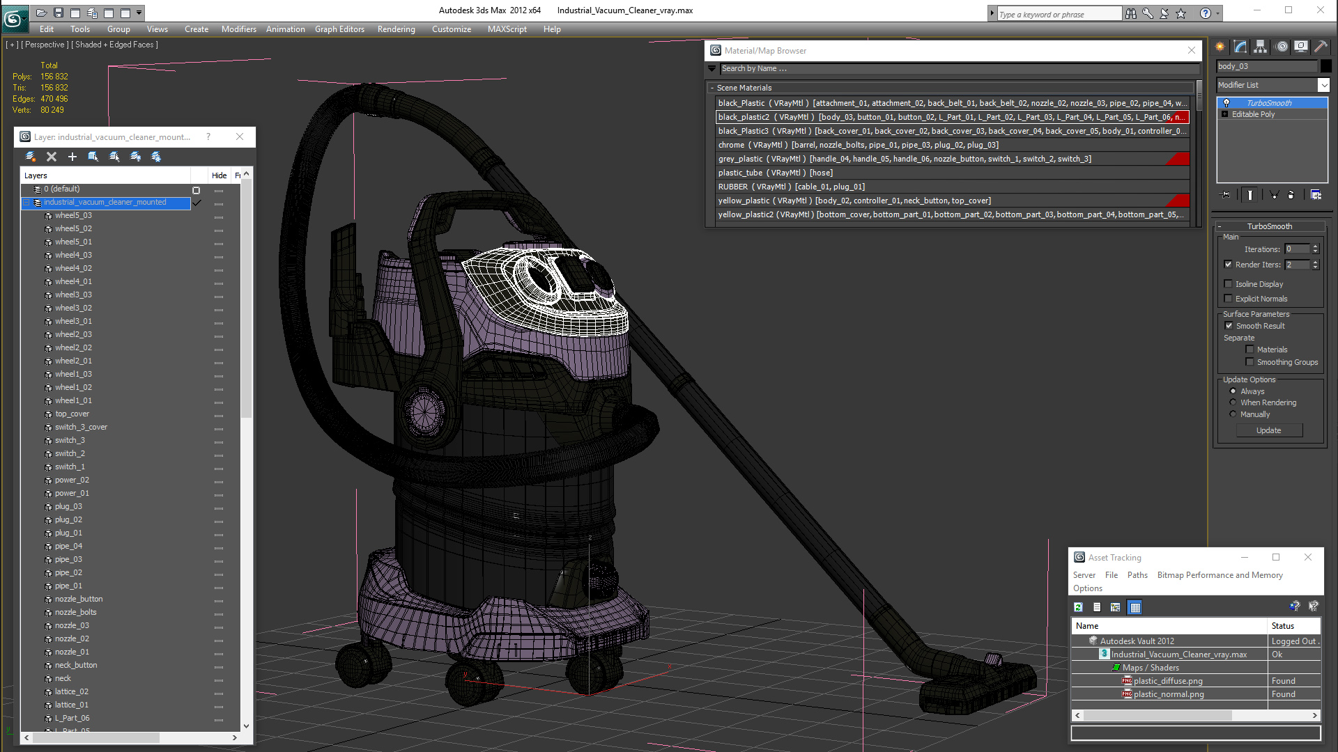 3D model Industrial Vacuum Cleaner