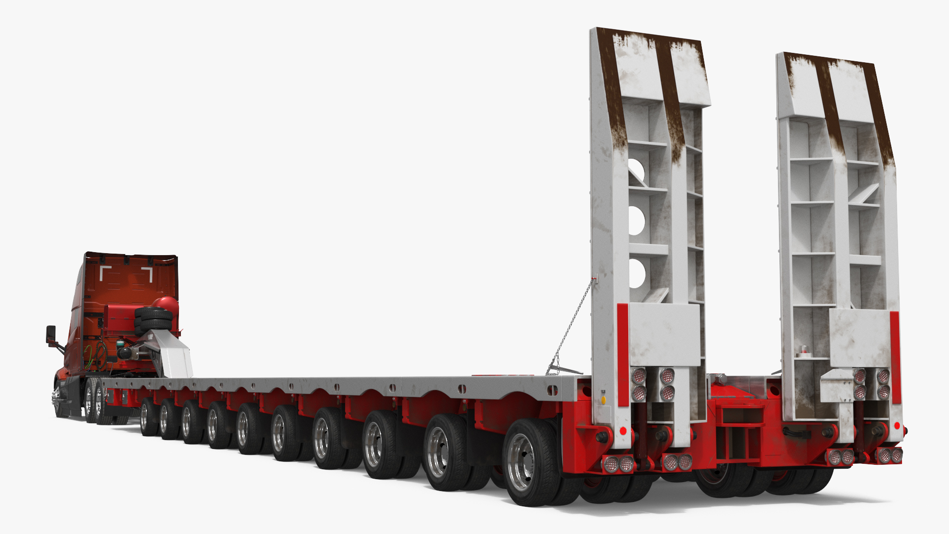 Aerodynamic Tractor Unit with Lowbed Trailer - view 8