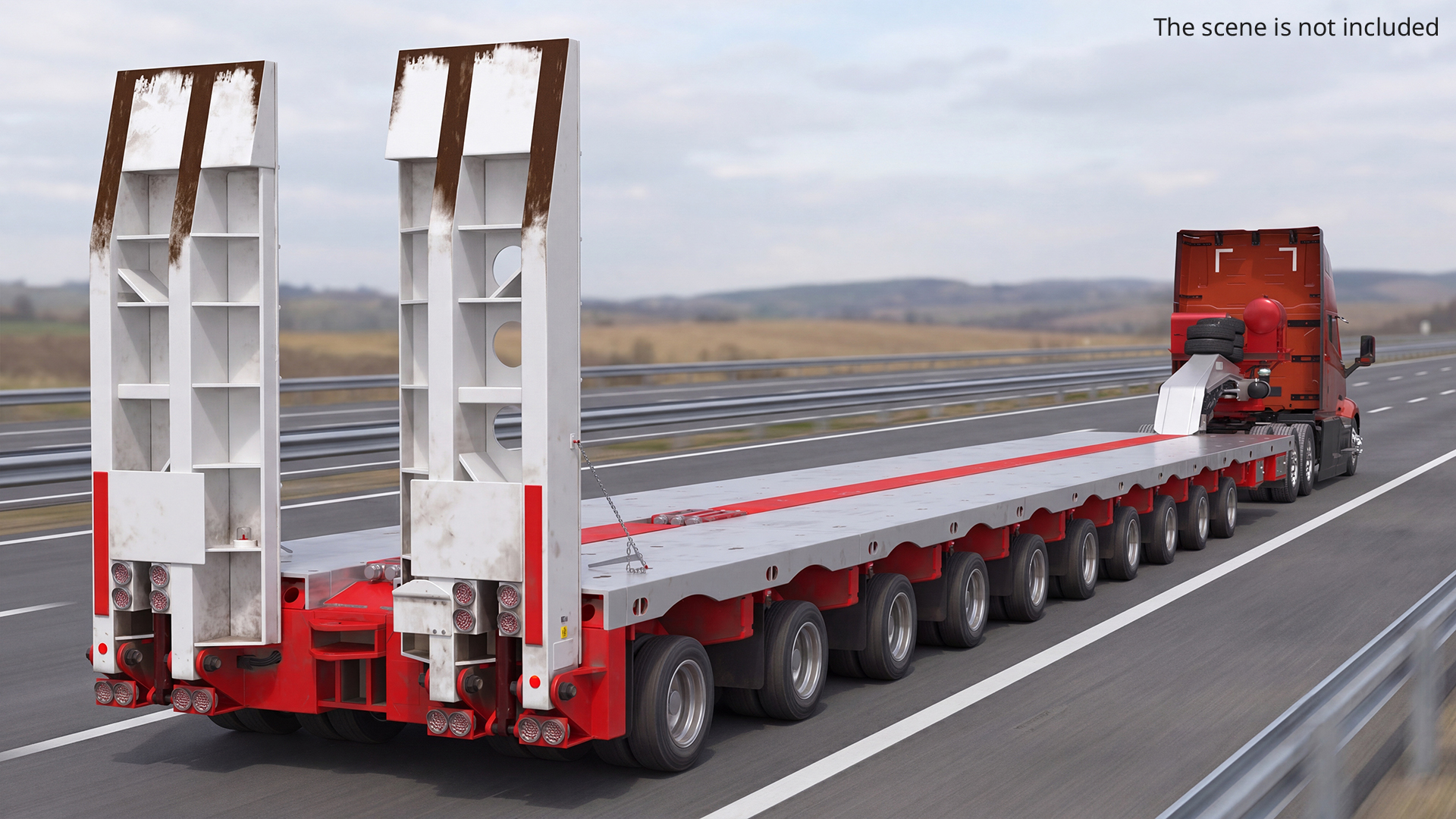 Aerodynamic Tractor Unit with Lowbed Trailer - view 3