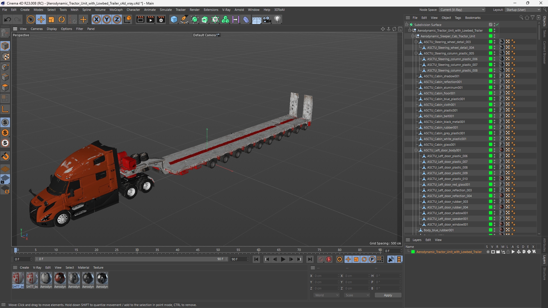 Aerodynamic Tractor Unit with Lowbed Trailer - view 12