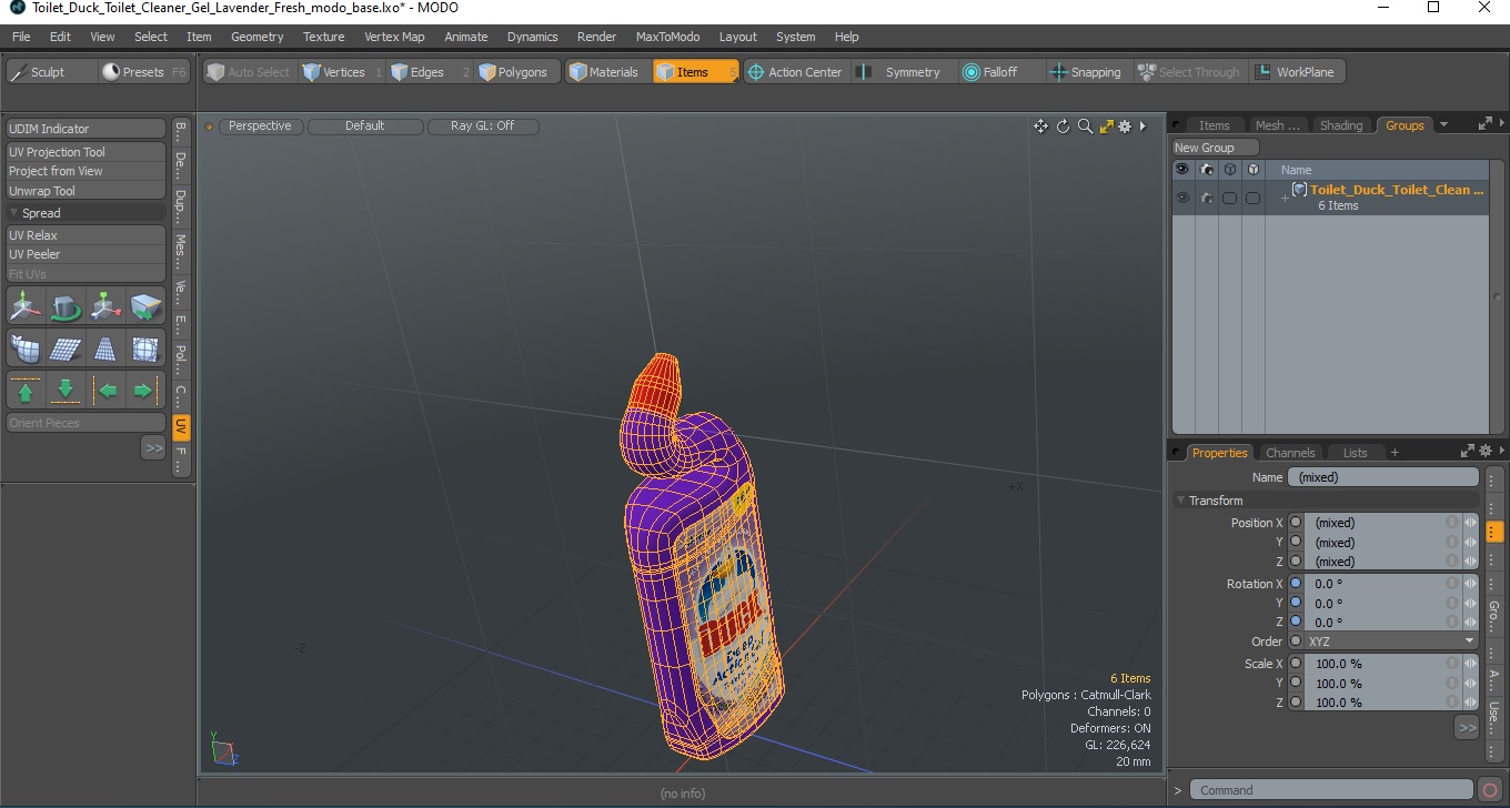 3D model Toilet Duck Toilet Cleaner Gel Lavender Fresh