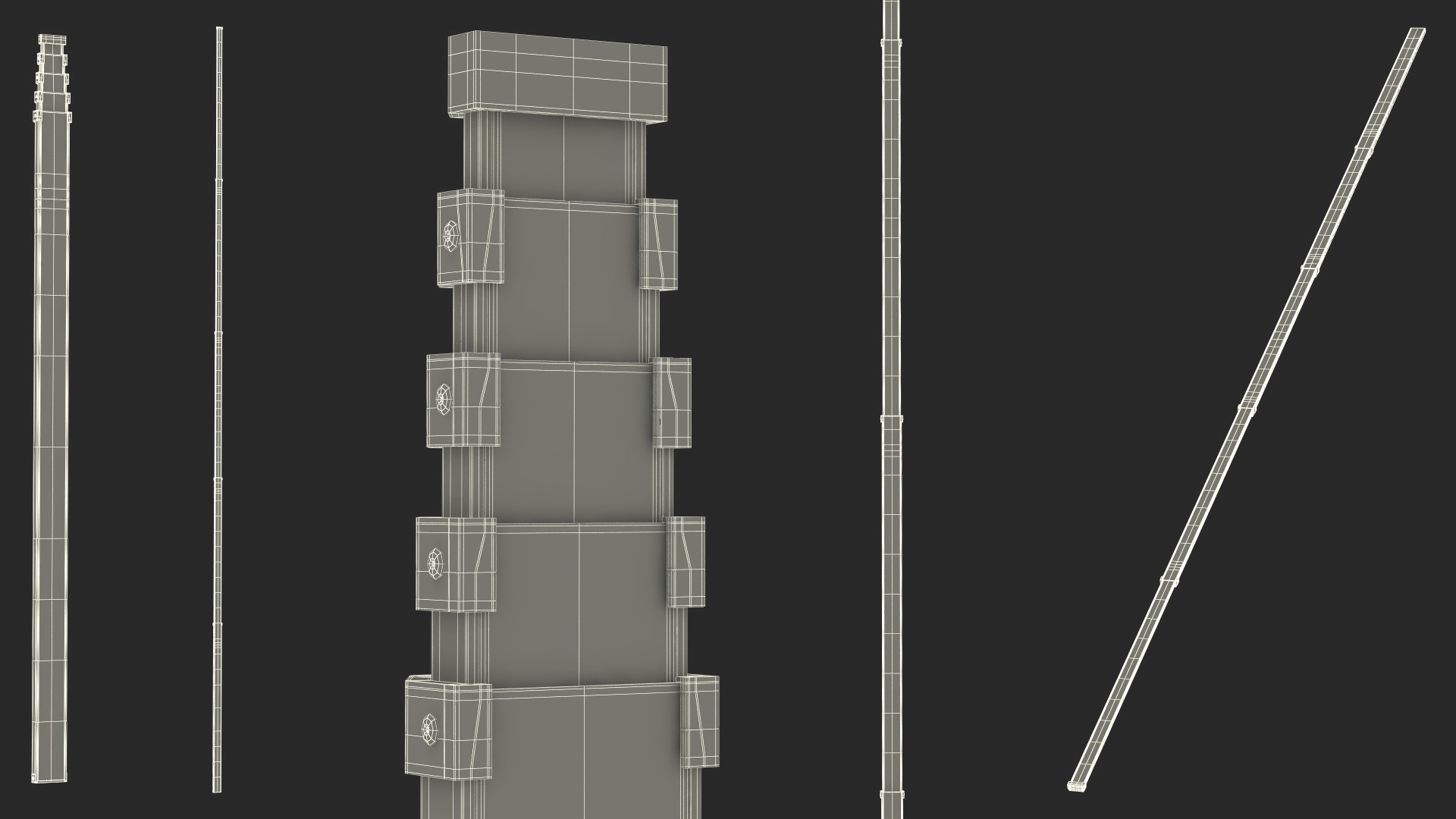 3D model Levelling Telescopic Rail
