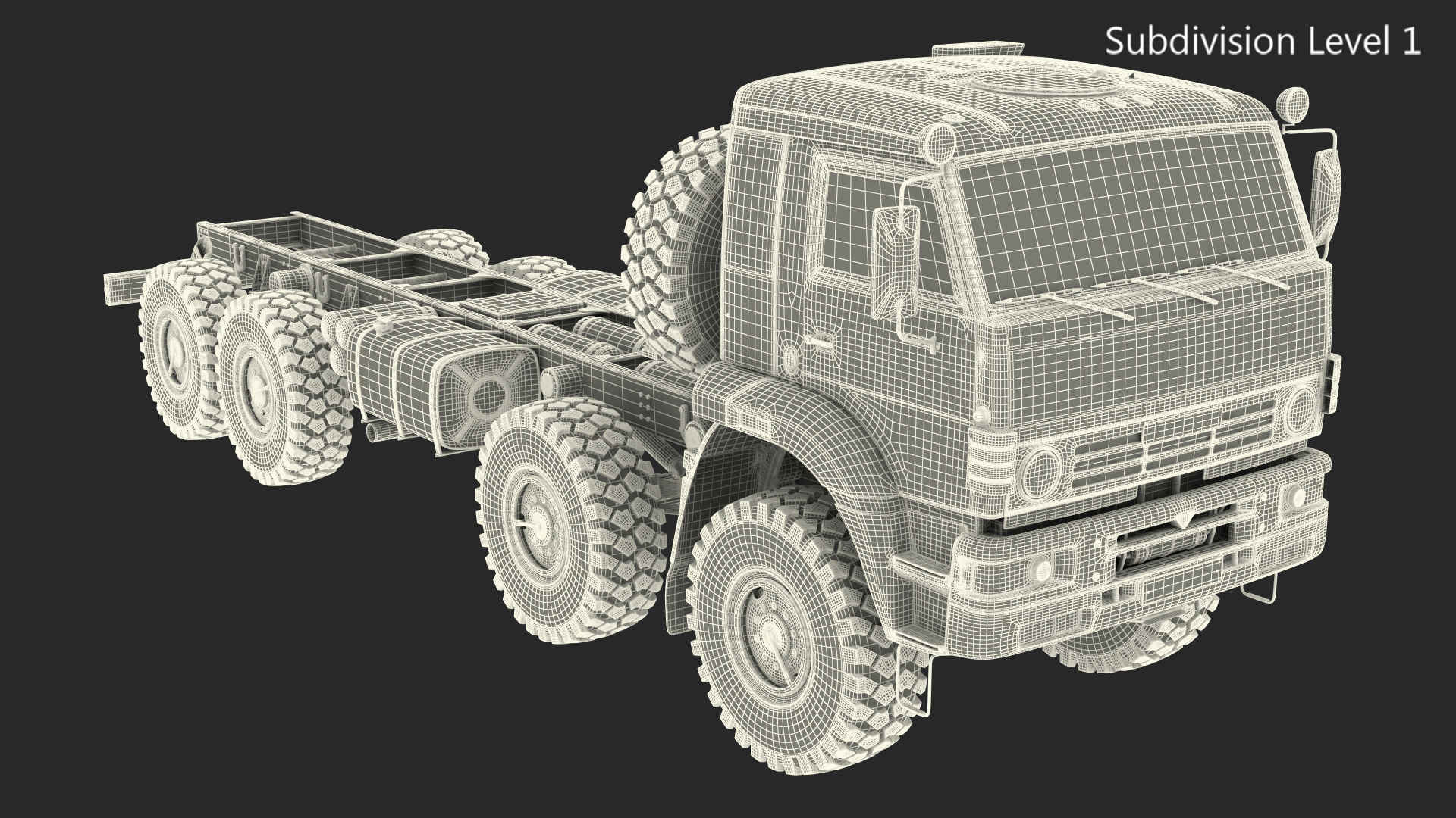 Heavy Offroad Chassis Kamaz 6560 3D