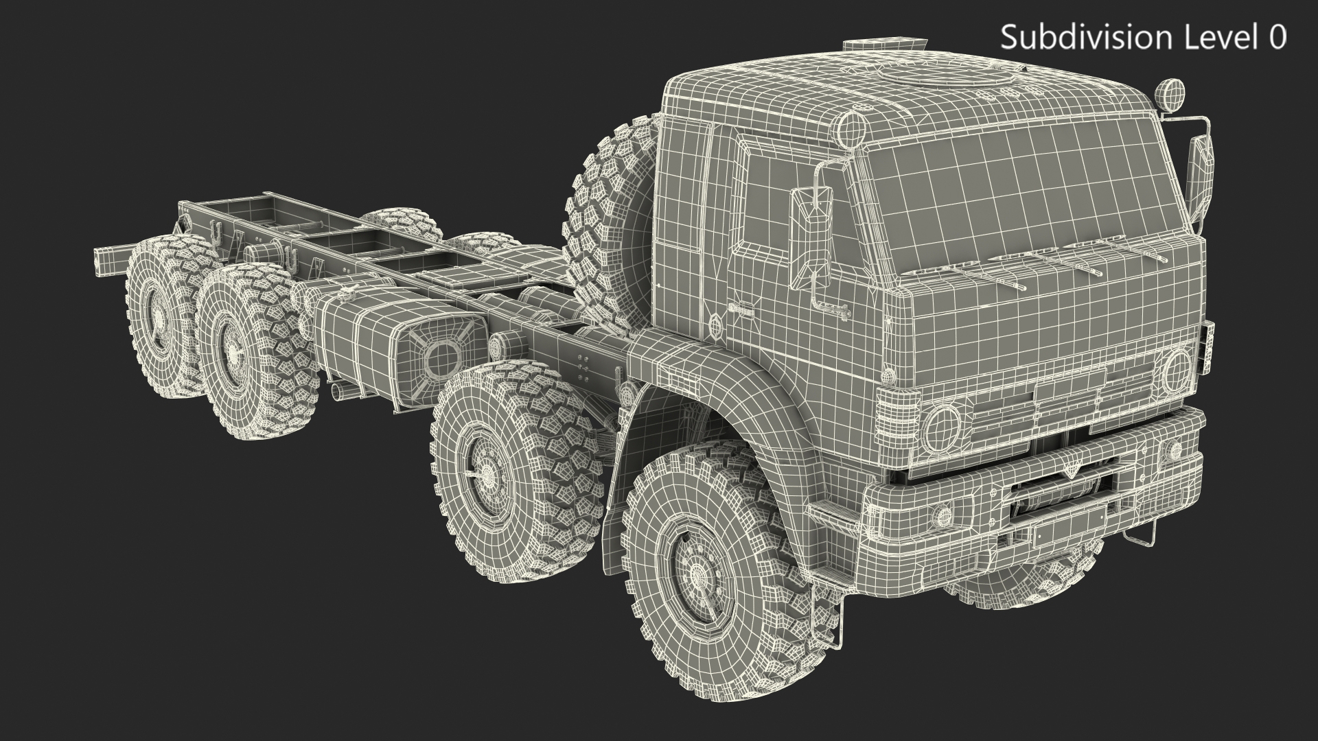 Heavy Offroad Chassis Kamaz 6560 3D