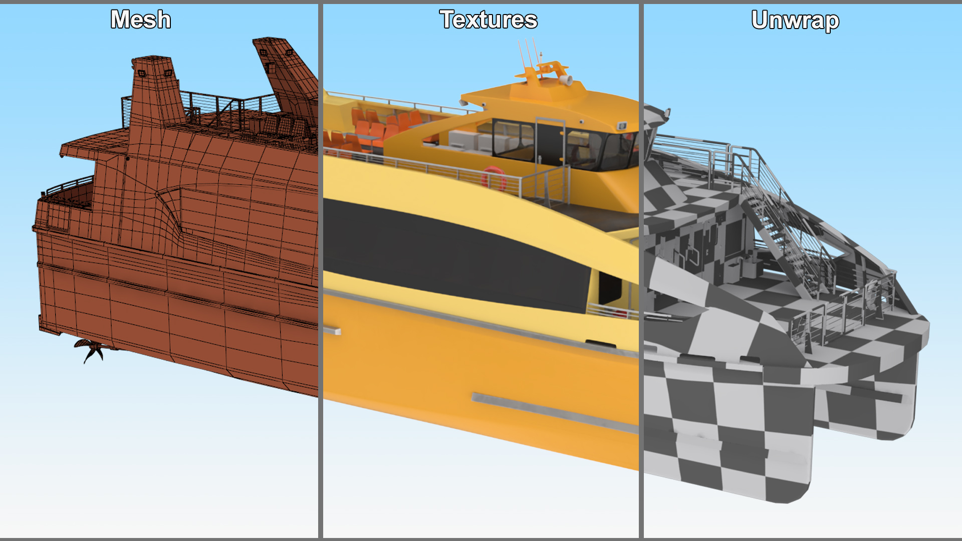 3D River Passenger Ferry