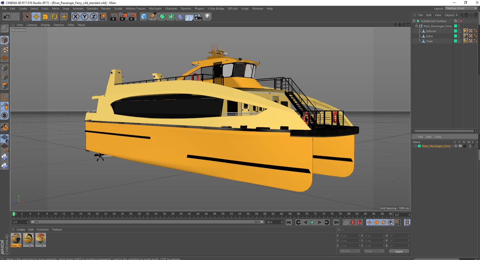 3D River Passenger Ferry