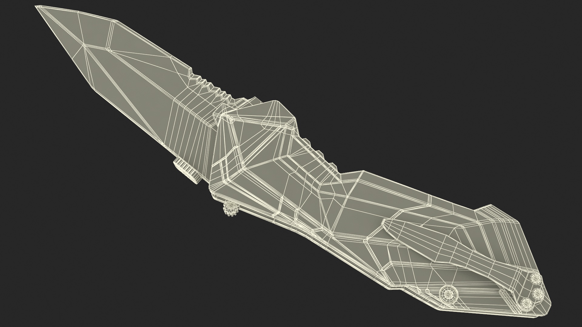 Sci-fi Folding Knife Schrade Black 3D model