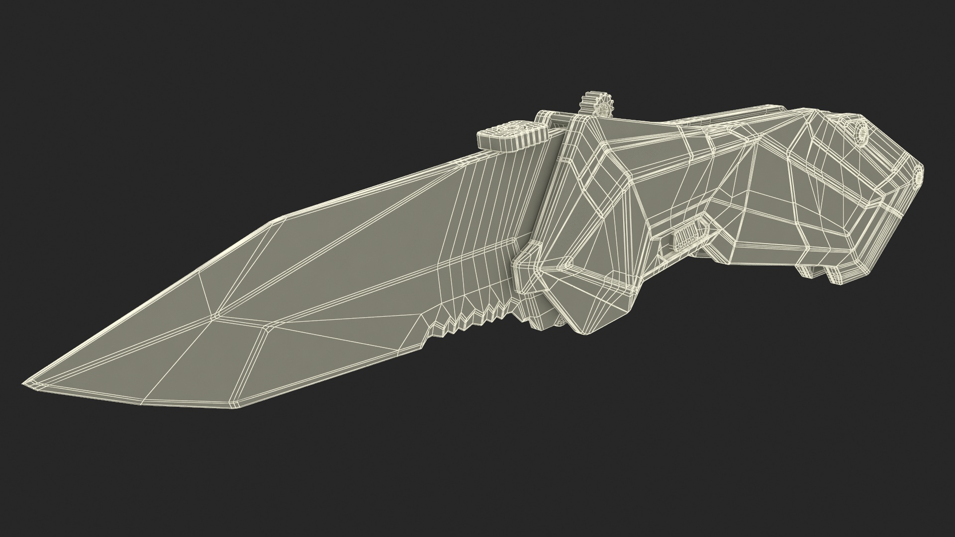 Sci-fi Folding Knife Schrade Black 3D model