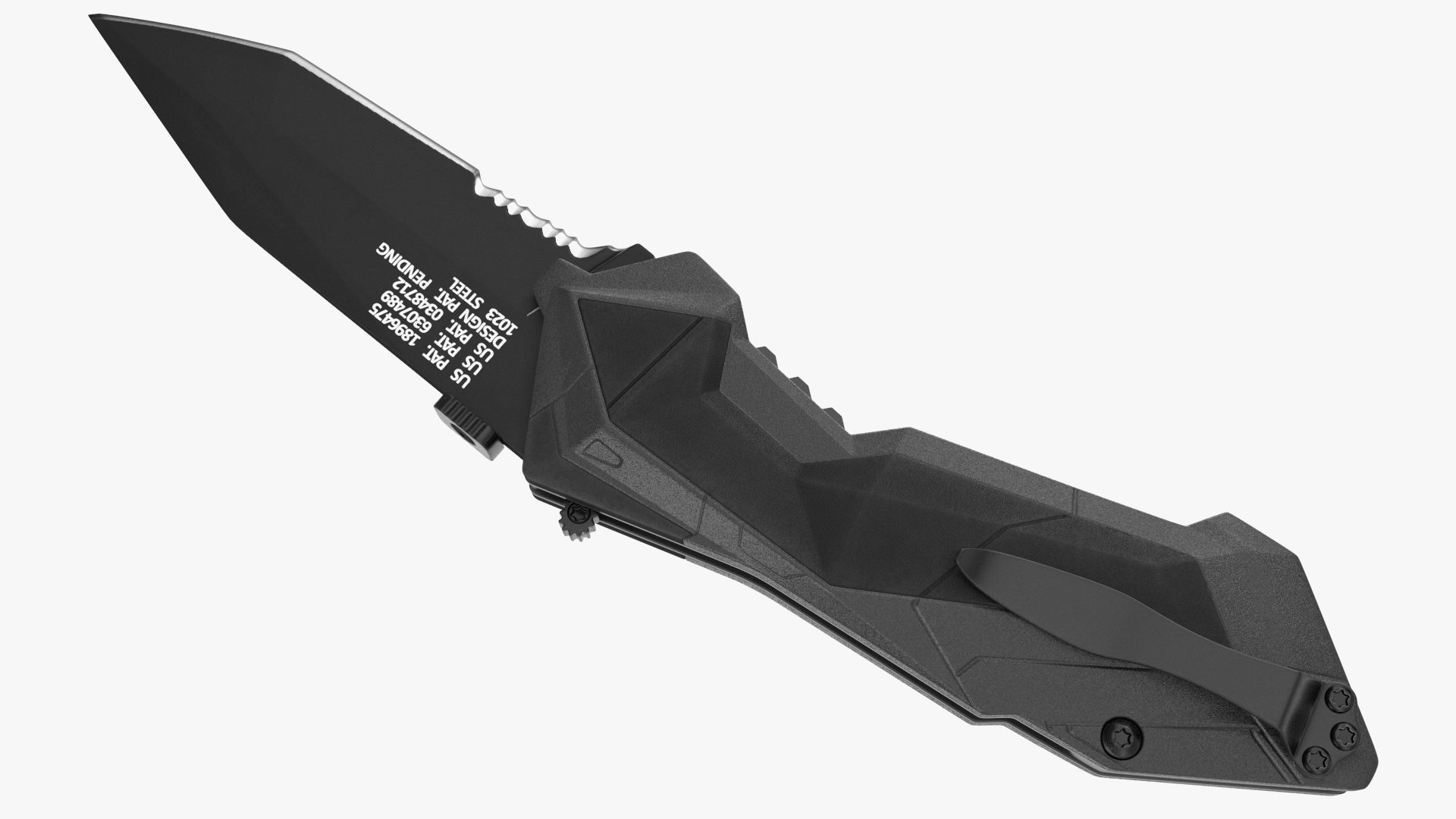 Sci-fi Folding Knife Schrade Black 3D model