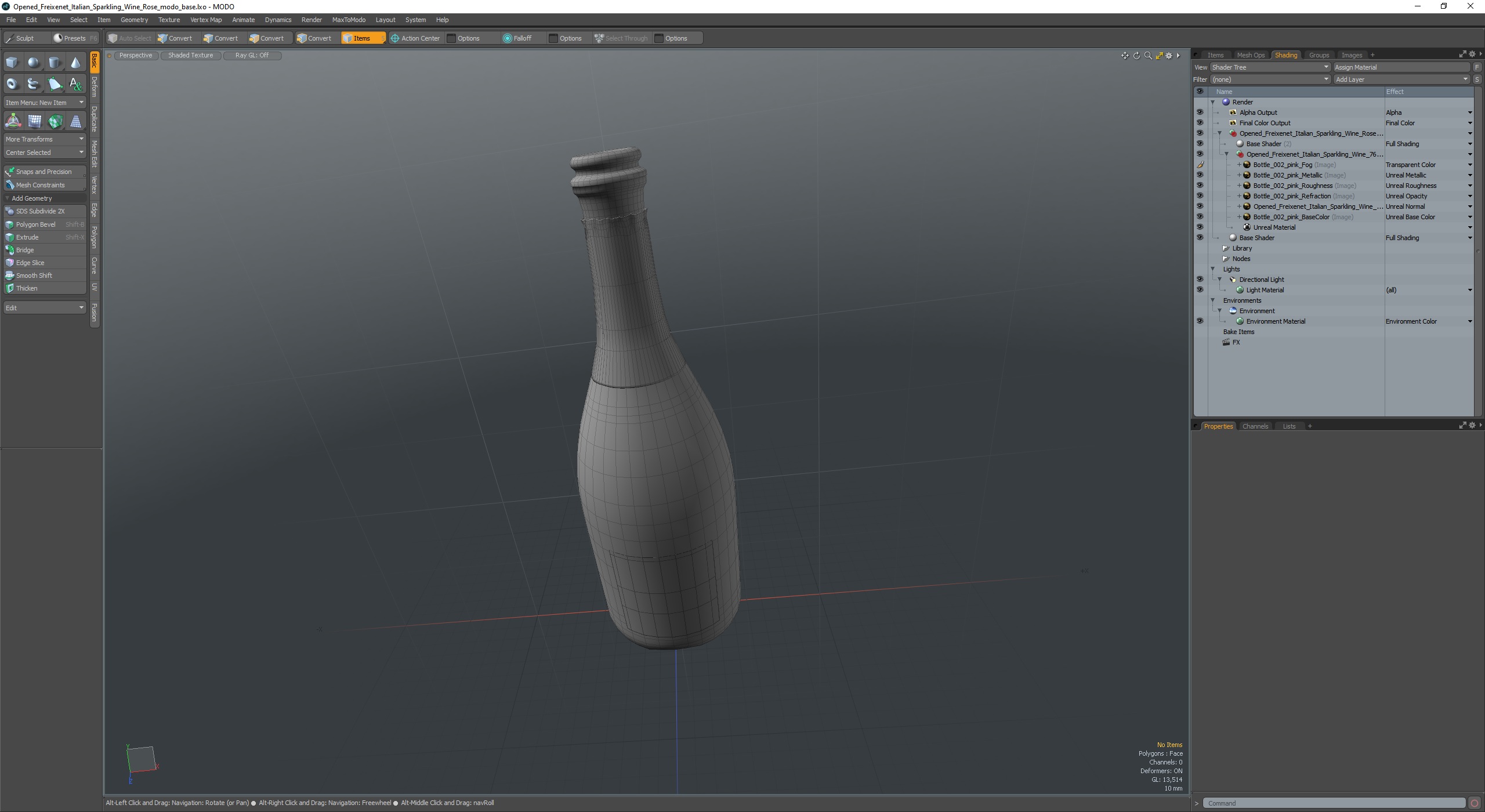 Opened Freixenet Italian Sparkling Wine Rose 3D model