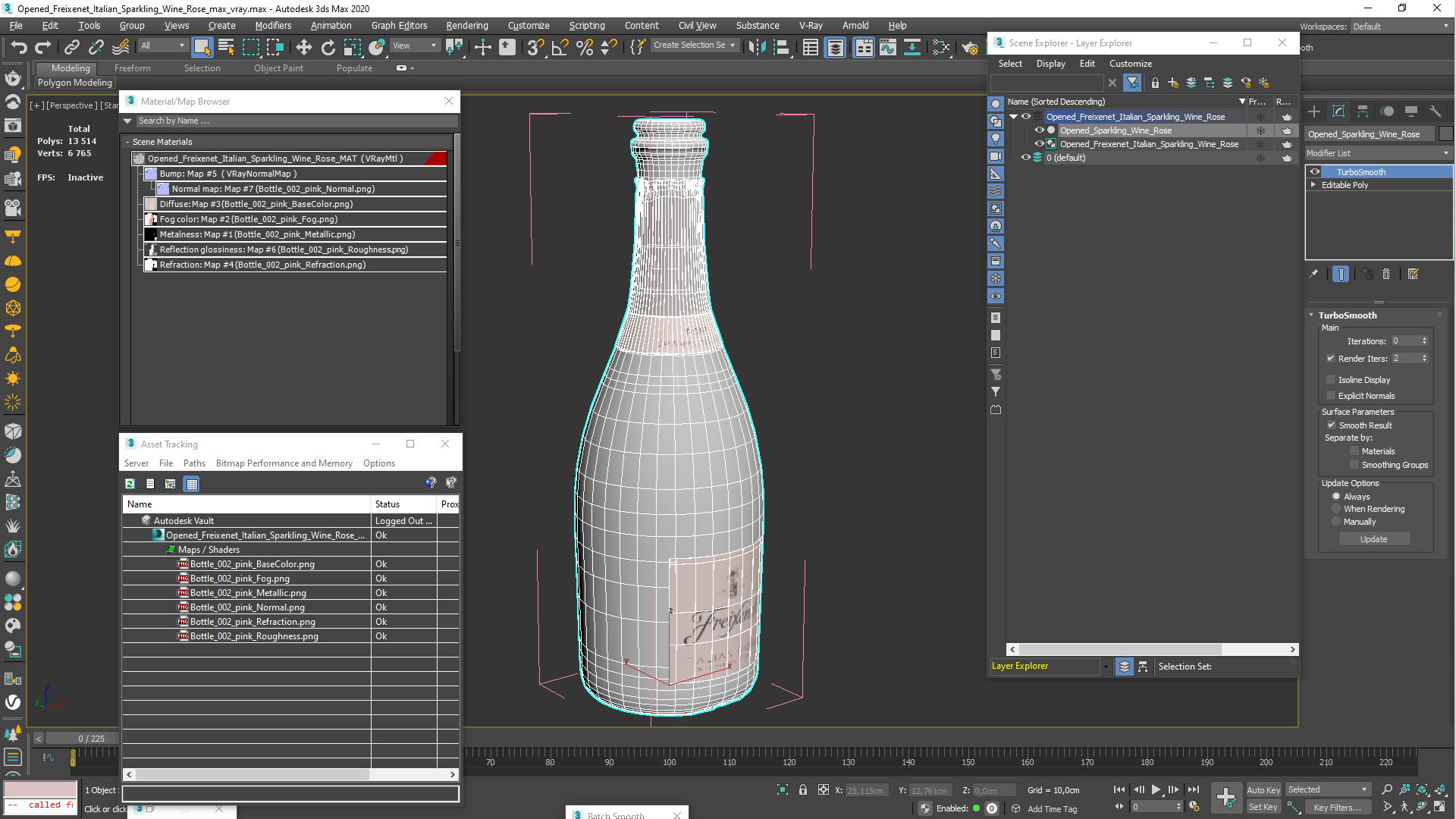 Opened Freixenet Italian Sparkling Wine Rose 3D model