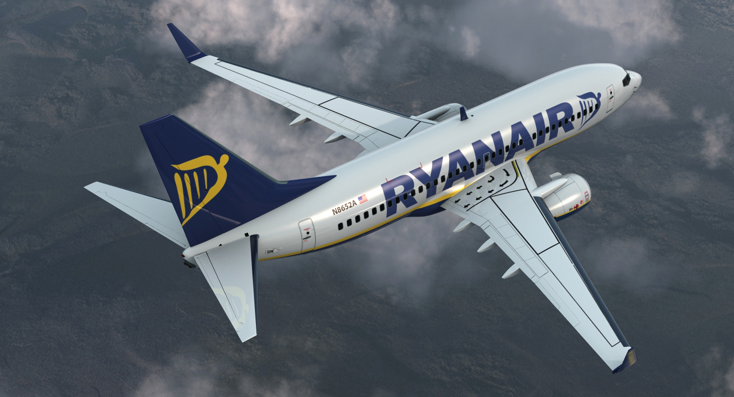 3D Boeing 737 700 with Interior Ryanair