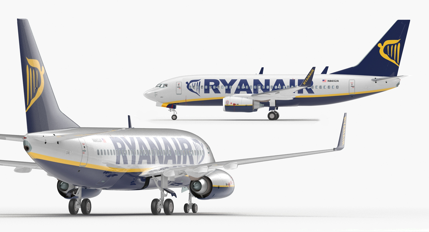 3D Boeing 737 700 with Interior Ryanair