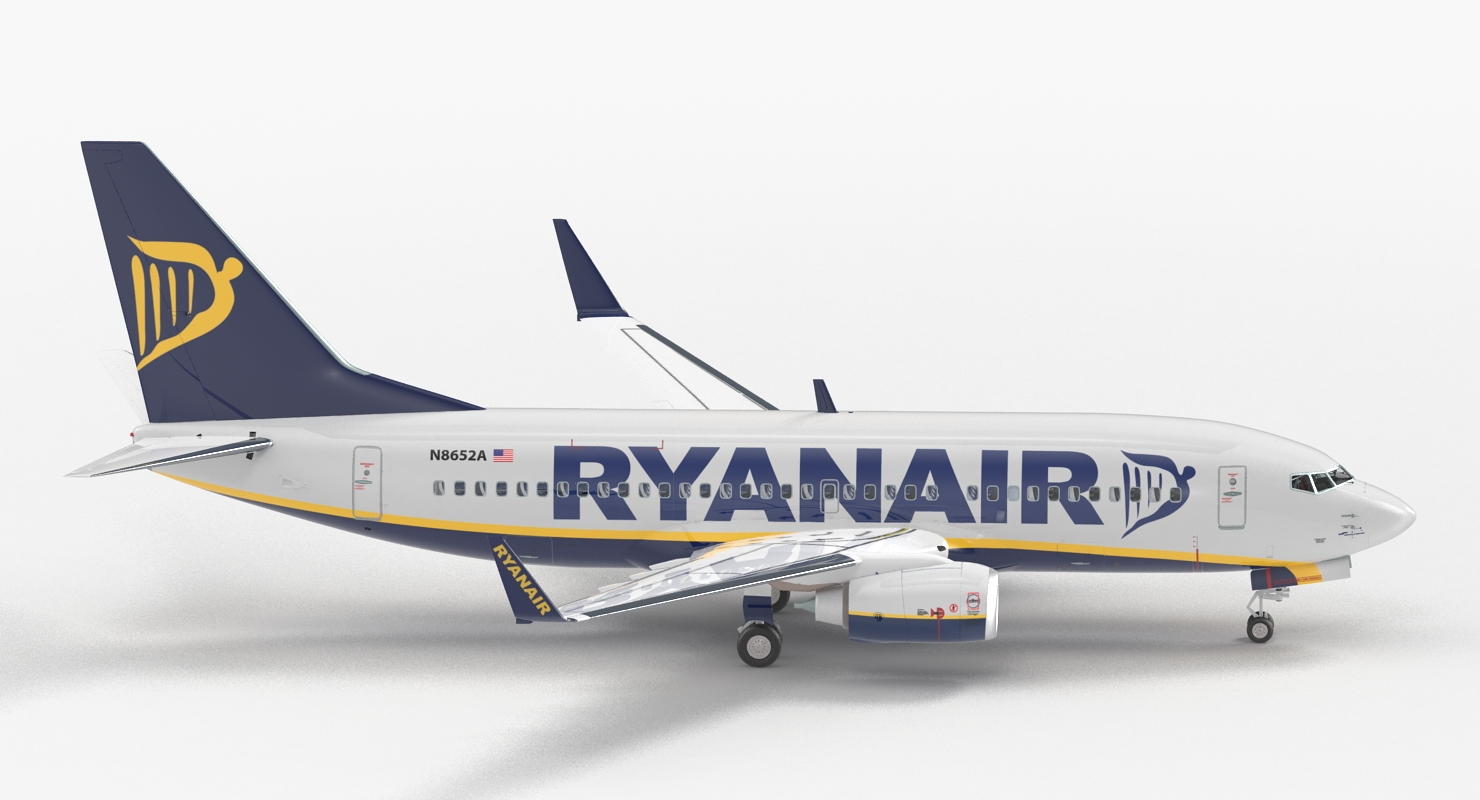 3D Boeing 737 700 with Interior Ryanair