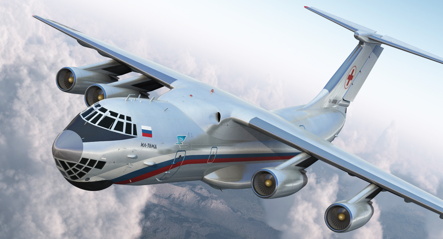 3D Ilyushin Il 76TD S Civilian Mobile Hospital model