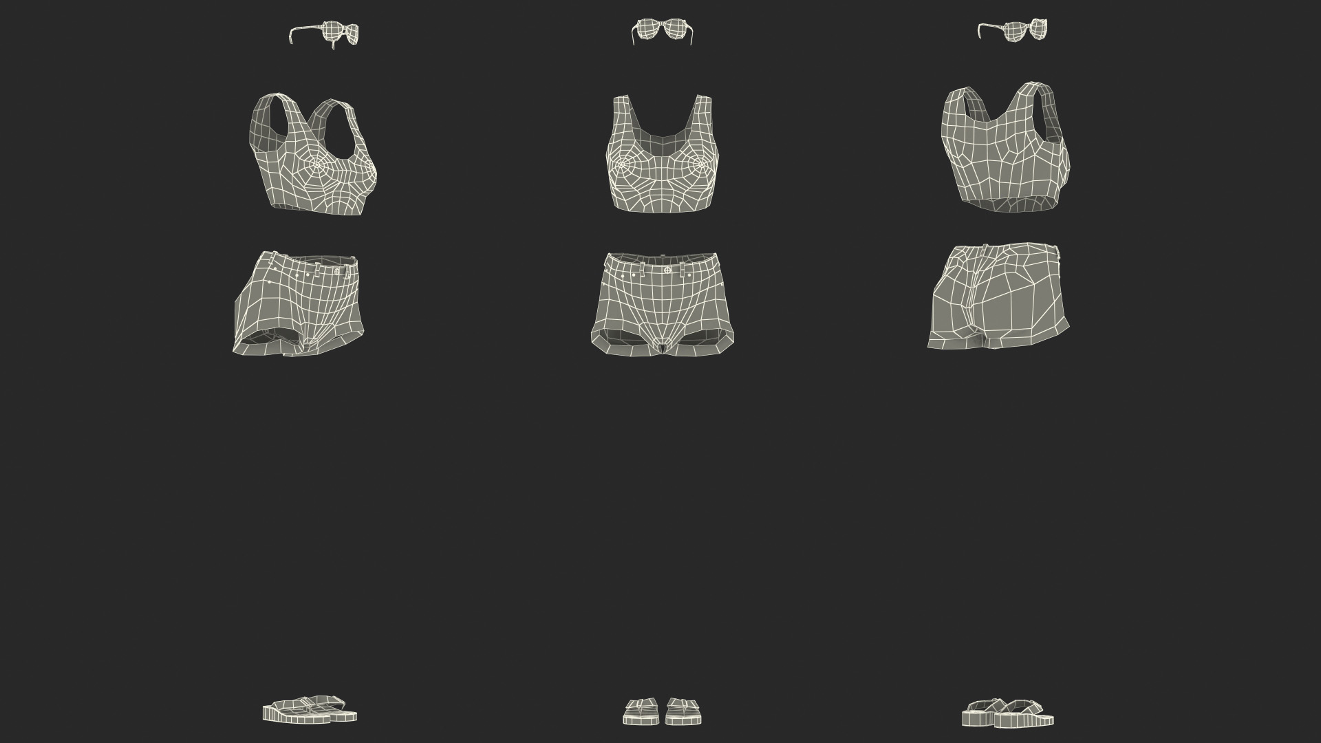 Beach Outfits Set 3D