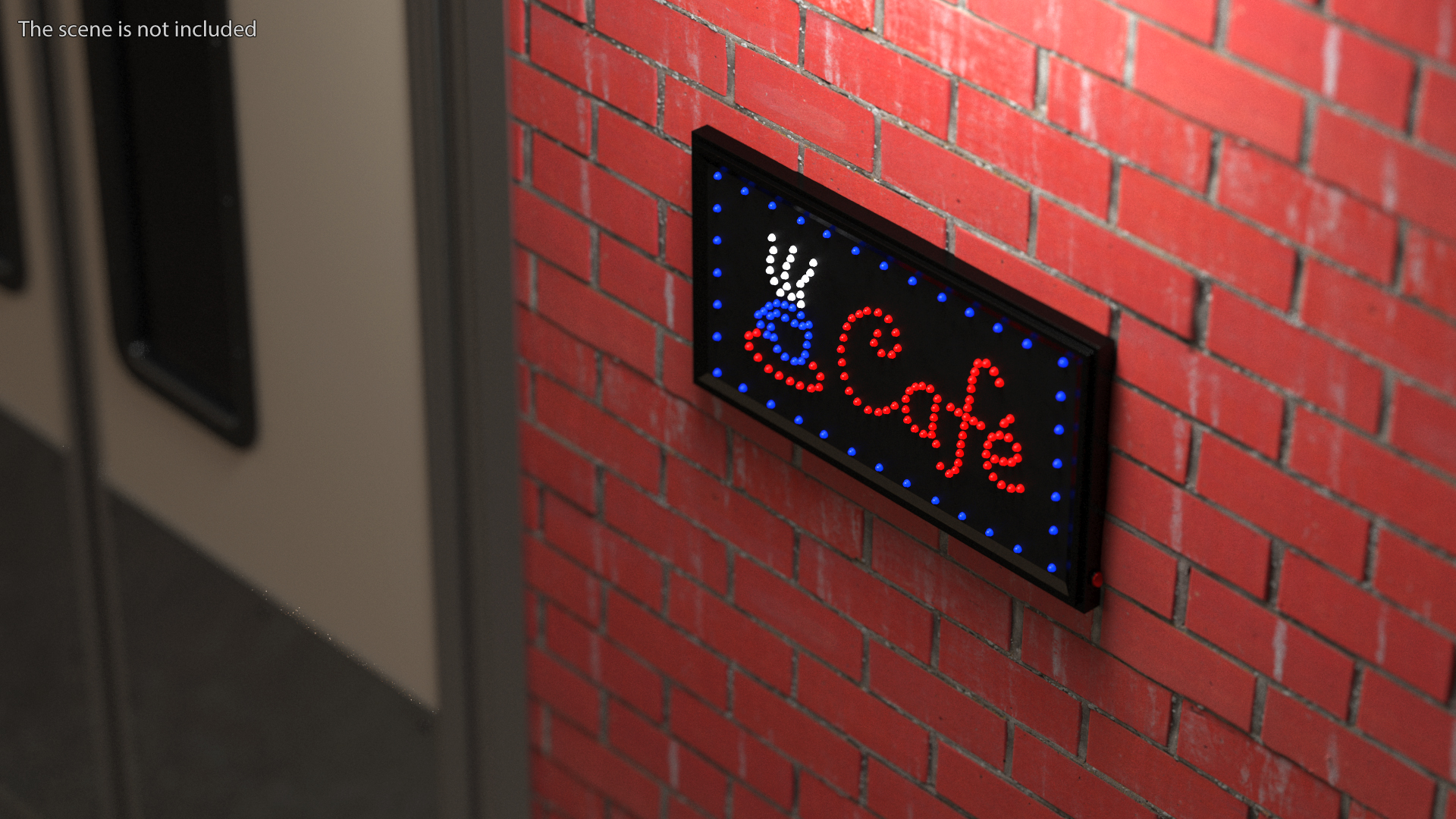 3D Classic LED Cafe Light Board Sign ON